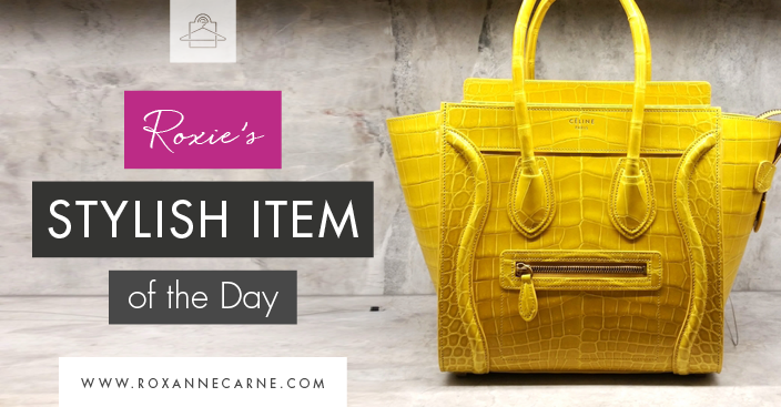 Arrive in style with this gorgeous Celine croc print luggage tote! - Roxanne Carne | Personal Stylist