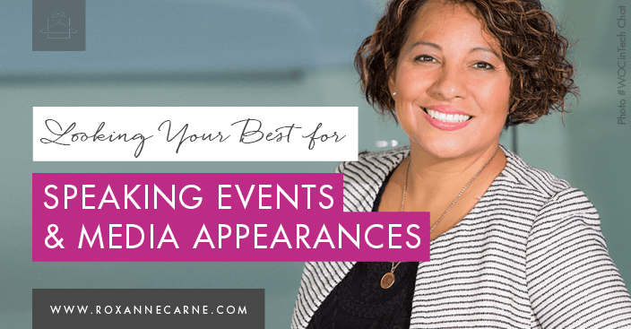 Learn top tips on looking your best for speaking events & media appearances! - Roxanne Carne | Personal Stylist