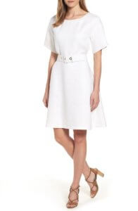 This crisp white Boss linen dress is perfect to wear to the office in the summer months.! ~ Roxanne Carne | Personal Stylist